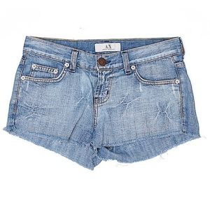 Armani Exchange Light Blue Denim Shorts Size 0